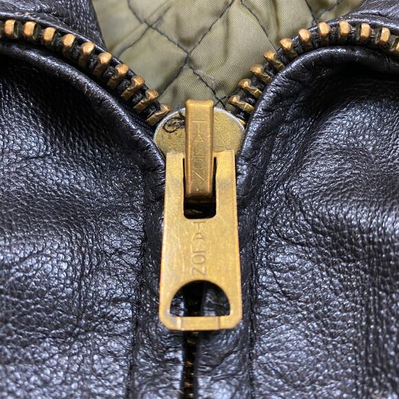 True Vintage 50s 60s Aviator Bomber Flight Jacket Talon Zipper Men's L - Picture 4 of 10